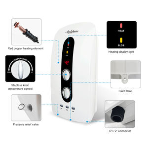 Calentador Instantáneo de Ahorro de Energía para el Hogar, Núcleo de Acero Inoxidable Duradero, Perilla LED, Bomba de Refuerzo - Product Image 2