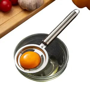 Stainless Steel Kitchen Tool Egg White Yolk Separator and Sieve for Baking and Cake Preparation with Stirring Function