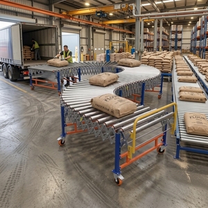 Transportador Flexible Motorizado Expandible de 220 V para el Centro de Distribución del Centro de Clasificación Logística de <span class=keywords><strong>Santiago</strong></span> - Product Image 2