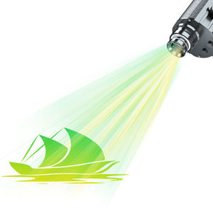 Projecteur publicitaire LED TMUT 100W IP44 en alliage d'aluminium, changement automatique de couleur, projection de logo pour cornet de crème glacée, 11000 lumens - Product Image 1