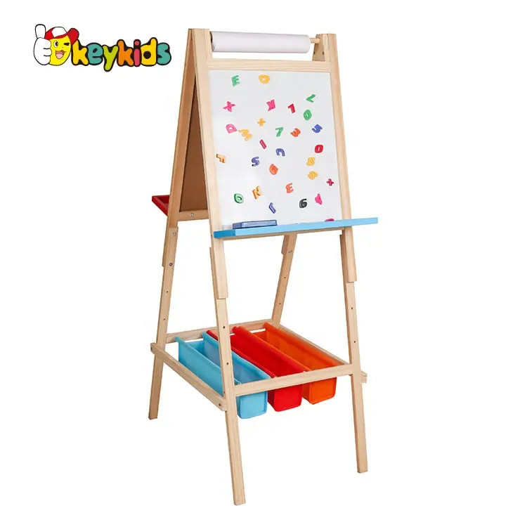 2024 Top sale kids educaitional wooden drawing board with storage box W12B015