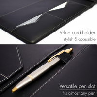 Porte-documents de conférence personnalisé format A4, porte-documents de bureau professionnel en cuir PU, porte-documents de présentation de factures, porte-documents de signature, classeur avec notes