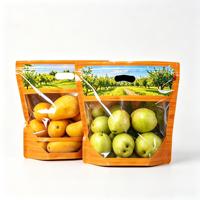 YSH Custom Transparante Plastic Zipzakken met Draaggreep Glansrijke Ventilatieopening Fruitverpakkingszak voor het bewaren van voedsel vers