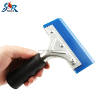 Spatule en caoutchouc avec poignée en acier inoxydable pour film teinté, outils de pose de vinyle pour voiture, outils de teinture de vitres PPF