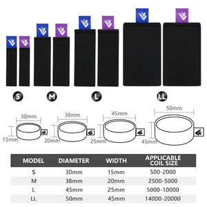 LETOYO 4 PCS/Bag Fishing Spool Belt Portable Lightweight Spool Belt Reel Elastic Fishing Spool Belt - Product Image 2