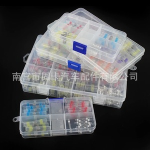 Connecteurs de fils étanches isolants en plastique jaune, bleu, rouge, blanc, 105 pièces en boîte, avec anneaux de soudure thermorétractables - Product Image 2
