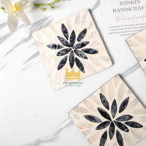 แผ่นรองแก้วสี่เหลี่ยมหวายแบบรักษ์โลก ดีไซน์ทันสมัย ป้องกันความร้อน งานฝีมือฝังมุก สำหรับตกแต่งโต๊ะ ผลิตในเวียดนาม ราคาถูก - Product Image 5