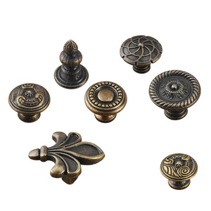 European Style <b>Cabinet</b> Knob Zinc Alloy Antique Bronze Drawer Handle Round Durable Furniture Pull - Product Image 5