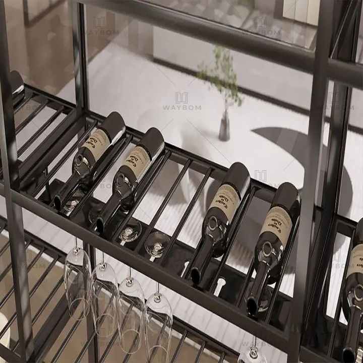 Modern Luxury Wall Glass Wine Cabinet Storage Living Room Furniture ...