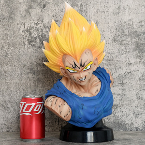Haute qualité 37cm <span class=keywords><strong>Vegeta</strong></span> Dragon Balls Z figurine buste PVC Anime ornements de bureau jouet pour enfants et objets de collection - Product Image 3