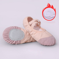 Chaussures de danse pour enfants Chaussures de danse à lacets et en toile Chaussures de yoga pour tout-petits adultes Ballet