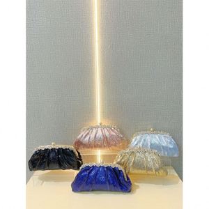 Herzförmige Clutch mit Strasssteinen Abendtaschen für Damen Frauen <span class=keywords><strong>Prom</strong></span> Gold Kristall Handtasche - Product Image 3