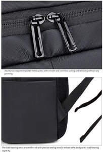 Sac d'école Oxford quotidien Sac à dos portable pour étudiant de 15.6 pouces pour les lycéens et les enseignants avec connecteur USB - Product Image 6