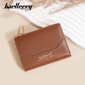 กระเป๋าสตางค์ใบเล็กสำหรับผู้หญิง Baellerry สีน้ำตาล หนังนิ่ม ซิปใส่เหรียญ ใช้ได้ทุกวัน - Product Image 1