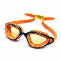 Lunettes de natation en silicone anti-buée avec verres PC, protection UV, vision large à 180° pour adultes et jeunes, lunettes de natation miroir