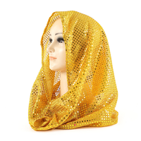 Nouveau en stock : Foulard uni à sequins, châle brillant en maille à sequins, hijab léger pour femme, écharpe de tête pour femme