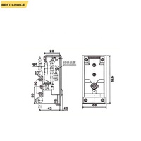 GL-12117 Personnalisé Roulotte Porte Serrure Scellée Loquet Cabinet Carré Bouton-Poussoir Avion Verrouillage