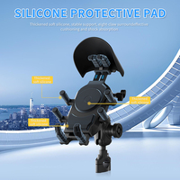 Support de téléphone universel pour moto avec verrou de sécurité, support de téléphone portable pour moto avec protection contre les chocs