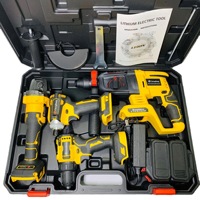 Kit perceuse à percussion sans fil 18V sans balais 20V 2 pièces 2.0 3.0 4.0Ah Batteries Chargeur Béton Bois Acier-Nouveau OEM