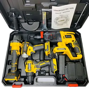 20V Akku-Bürstenloser Schlags ch rauber 18V mit 2 Stück 2.0 3.0 4.0Ah Batterien und Ladegerät Power Drill Kit Tools