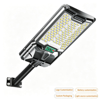 Lampe solaire LED haute puissance pour rue, IP65, détecteur de mouvement, 3 modes, boîtier ABS, pour jardin, allée, village, complexe