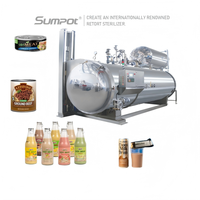 SUMPOT PLJ Stérilisateur à pulvérisation d'eau haute température pour lait aromatisé en bouteilles en plastique PP/HDPE ou en verre