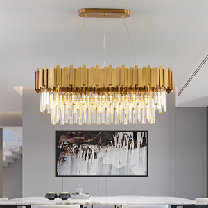 Lampadario Rettangolare in Cristallo Guzhen, Contemporaneo a 18 Luci, a Risparmio Energetico, E12, Luce Calda, Decorativo per Scale, Oro - Product Image 5