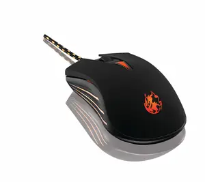 Optical Wired Mouse 4000 DPI GamIing Computer USB Mouse 12 Kinds of RGB Light Mode Notebook Black OEM Custom Mouse