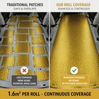 [Jaune Classique] Rouleau insonorisant à motif hexagonal large - Tapis anti-vibration en butyl de qualité supérieure - Couverture sans couture pour sol et fourgonnette