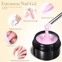 Offre Spéciale sans HEMA parfait ongles UV Gel Builder nu acrylique Extension Gel liquide auto-nivelant bouteille lampe à LED Source gratuite