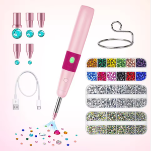 أداة فن الأحجار الكريمة الماسية مع بطارية 4000 مللي أمبير و3 مستويات تسخين، قلم تطبيق الأحجار اللامعة بالحرارة، بيع مباشر من المصنع - Product Image 1
