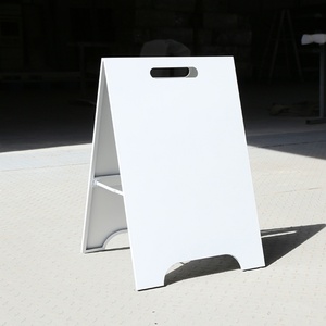 Advertising Board A-<b>frame</b> Sidewalk Sign Sandwich Board Powder Coated Steel Metal a Board Sign with Handle - Product Image 2