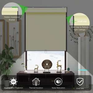 Volets roulants intelligents à commande vocale via application WiFi, taille personnalisée, résistants à la poussière pour <span class=keywords><strong>baie</strong></span> vitrée, home cinéma, salle d'étude - Product Image 3