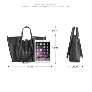 RZCK奢华隐藏式腋下单肩真皮手提袋女式大素色柔软牛手提袋公司批发 - Product Image 3