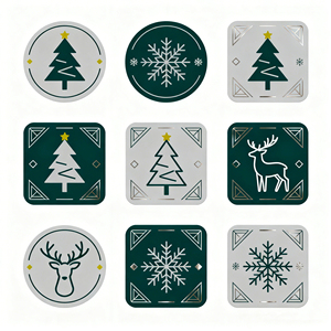 Autocollants de Noël en vinyle PVC imperméables à impression personnalisée, découpés, étiquettes sur le thème de Noël à faire soi-même <span class=keywords><strong>pour</strong></span> coques de téléphone et <span class=keywords><strong>bagages</strong></span> - Product Image 6