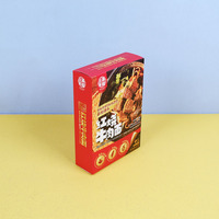 Boîtes d'emballage rouges en carton blanc avec impression personnalisée ISO22000 FSC, carton déchirable CMYK pour ramen, pâtes, salades et nouilles