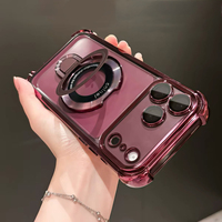 Casing iPhone 18 Pro Max Berlapis dengan Dudukan Magnetik, Pelindung Ponsel untuk iPhone 18 17 16 Pro Max