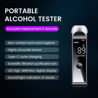 Testeur d'alcoolémie portable haute précision, batterie au lithium, capteur semi-conducteur pour la détection de la conduite en état d'ébriété, dispositif de mesure de précision
