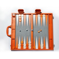 Nouveau luxe personnalisé en cuir Pu jouer à l'échiquier backgammon jeu d'échecs jeu de dames jeu de dames échiquier Backgammon