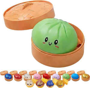 CS hot selling blingbling gold powder crystal squish dumpling lala le small steamed bun <b>squeeze</b> toy eva material - Product Image 5