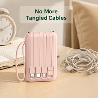 Batterie externe en plastique auto-connectée 20000mAh, batterie lithium-ion haute capacité, chargeur portable avec Micro USB