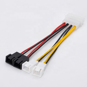 Hot Sale <b>Computer</b> <b>Fan</b> D Port 4Pin 1 to 4 3Pin 4P to Motherboard Two Speed 12V Speed Control Converter Cable - Product Image 3