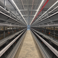 Cage à batterie de type H Qianmu pour poules pondeuses, capacité 30 000 oiseaux, pour fermes au Mexique et en Colombie, avec système d'alimentation et d'abreuvement automatiques, et système de collecte des œufs et des excréments
