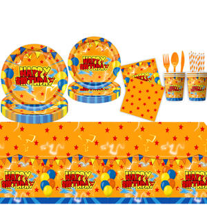 طقم لوازم حفلات أعياد الميلاد من 10 ضيوف أنيمي مع أطباق من أكواب وأطباق وأطباق وأطباق وأطباق وأطباق وأطباق وأطباق وأطباق وأطباق وأطباق لفعاليات الاحتفال للأطفال - Product Image 4