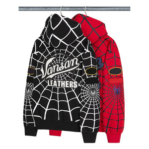 <span class=keywords><strong>Felpa</strong></span> con Zip Yali OEM 100% Cotone, Motivo Ragnatela, Stampa e Ricamo Applicato sulle Maniche, Abbigliamento Streetwear per Uomo - Product Image 4