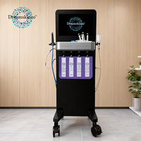 Máquina Facial de Hidrodermoabrasión con Chorro de Oxígeno y Mango de Acero Inoxidable - Microdermoabrasión Multifunción con Limpieza Acuática