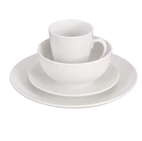 Service de vaisselle en céramique blanche, vaisselle en porcelaine en gros, assiette, plat, bol, tasse, service de vaisselle en céramique pour cadeau