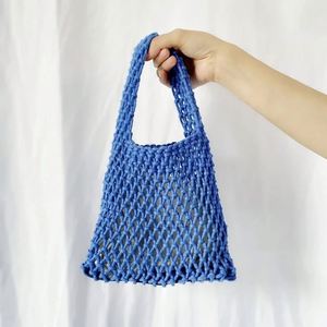Portafoglio Intrecciato Da <strong>Donna</strong> in Paglia Borsa Spiaggia Con Cestino Portaoggetti Sacchetto Di Imballaggio Cotone Perlato - Product Image 4
