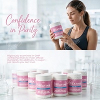 AegleWell Créatine Monohydrate en Poudre pour Femmes 5000mg avec Inositol Collagène Biotine Vitamine D Complément Alimentaire en Poudre