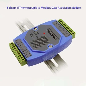 Convertitore DIN Rail a 8 Canali da Termocoppia Tipo K/<span class=keywords><strong>J</strong></span>/N/<span class=keywords><strong>T</strong></span> a RS485 AD, Modulo di Acquisizione Dati TC DC24V IP65 - Product Image 1
